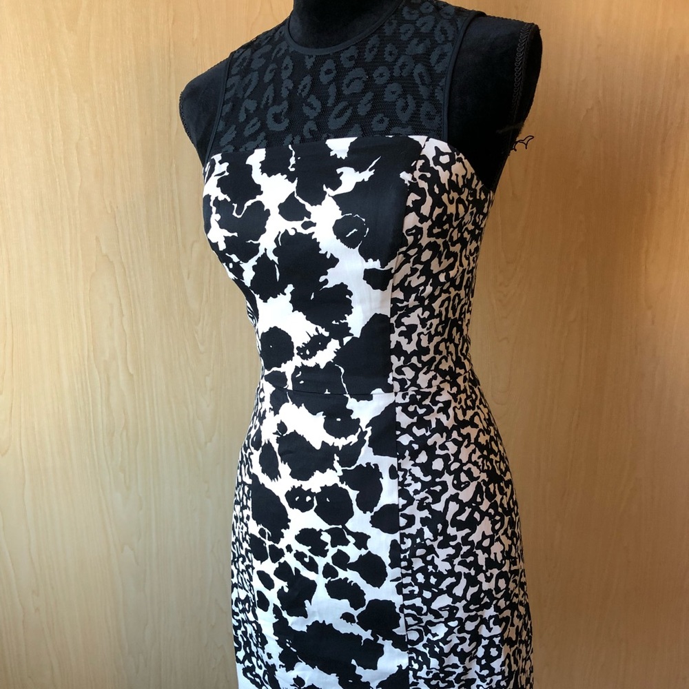 Black & white animal print dress